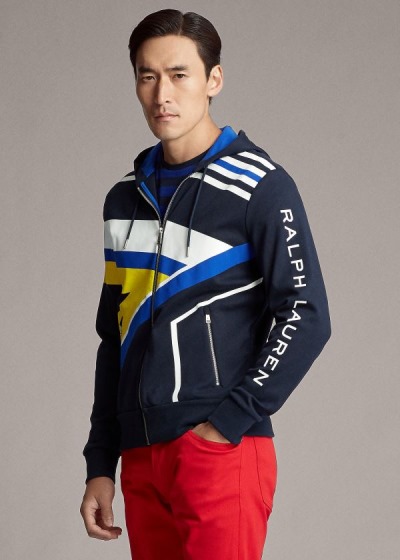 Sudaderas Con Capucha Ralph Lauren Hombre Azul Marino Multicolor - Interlock Graphic - RUSKW5430